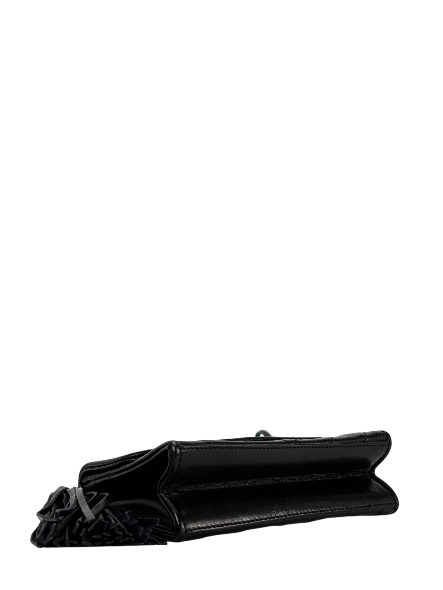 CHANEL - Mini Black Lambskin CC Leather Shoulder Bag
