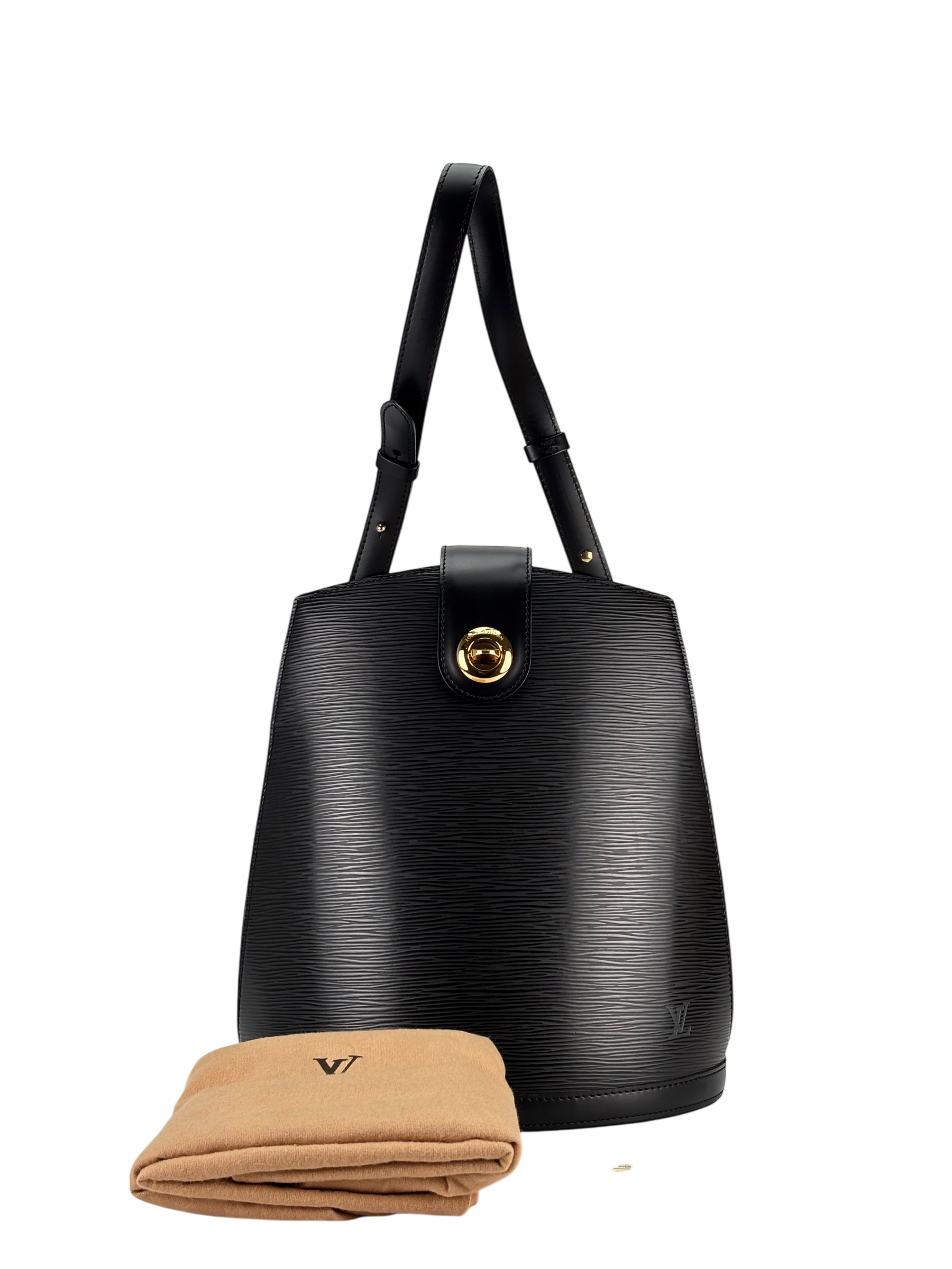 LOUIS VUITTON - Black Epi Leather Vintage Cluny Bag