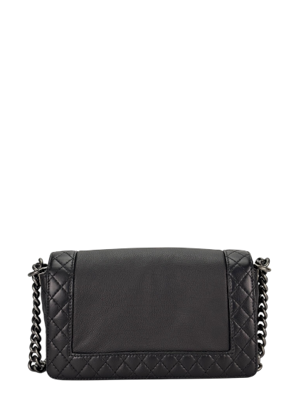 CHANEL - Black Caviar Boy 30 Lambskin Chain Shoulder Gunmetallic Hardware Bag