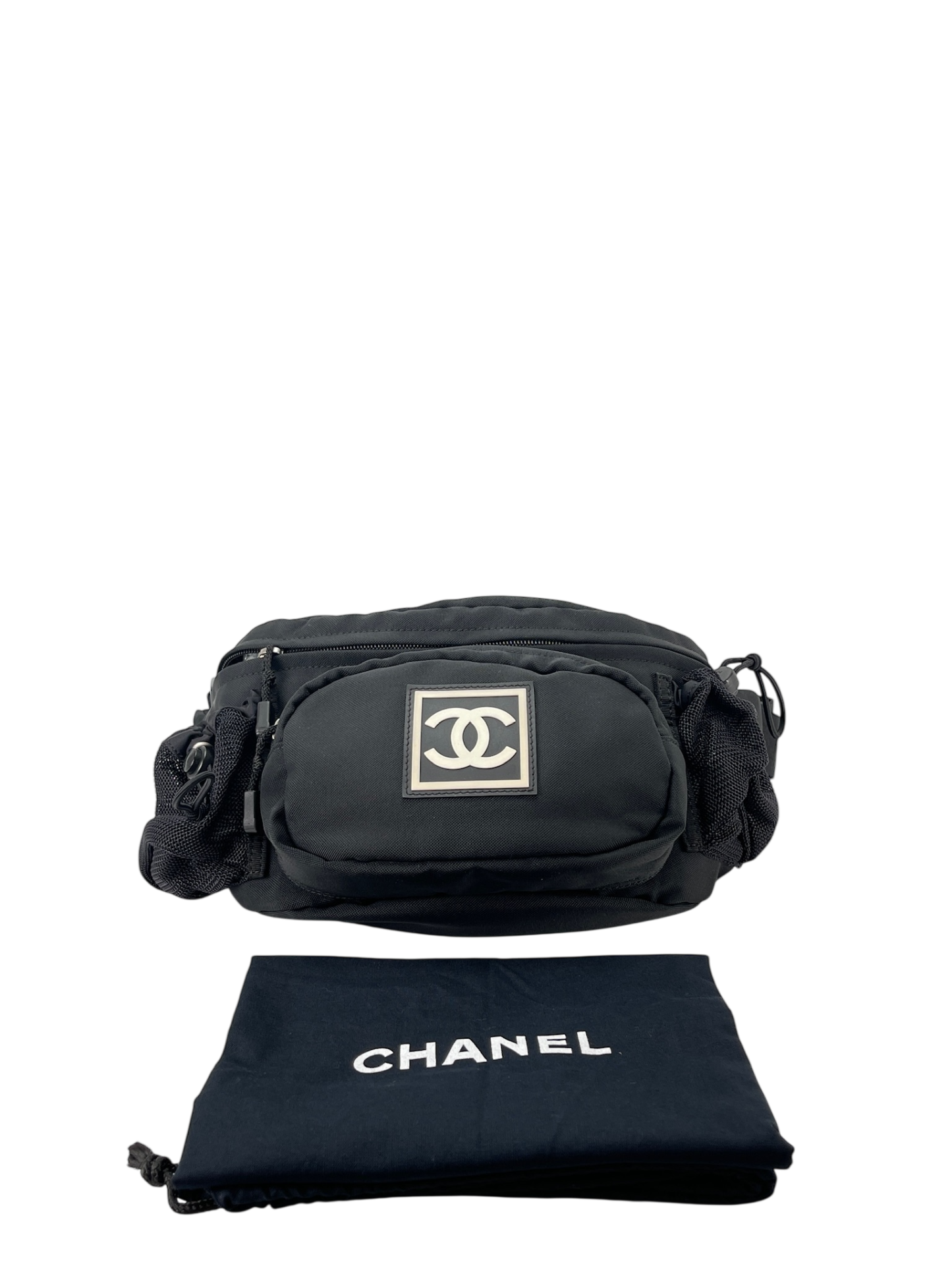 CHANEL - Sport CC Logo Black Waist Crossbody Shoulder Bag
