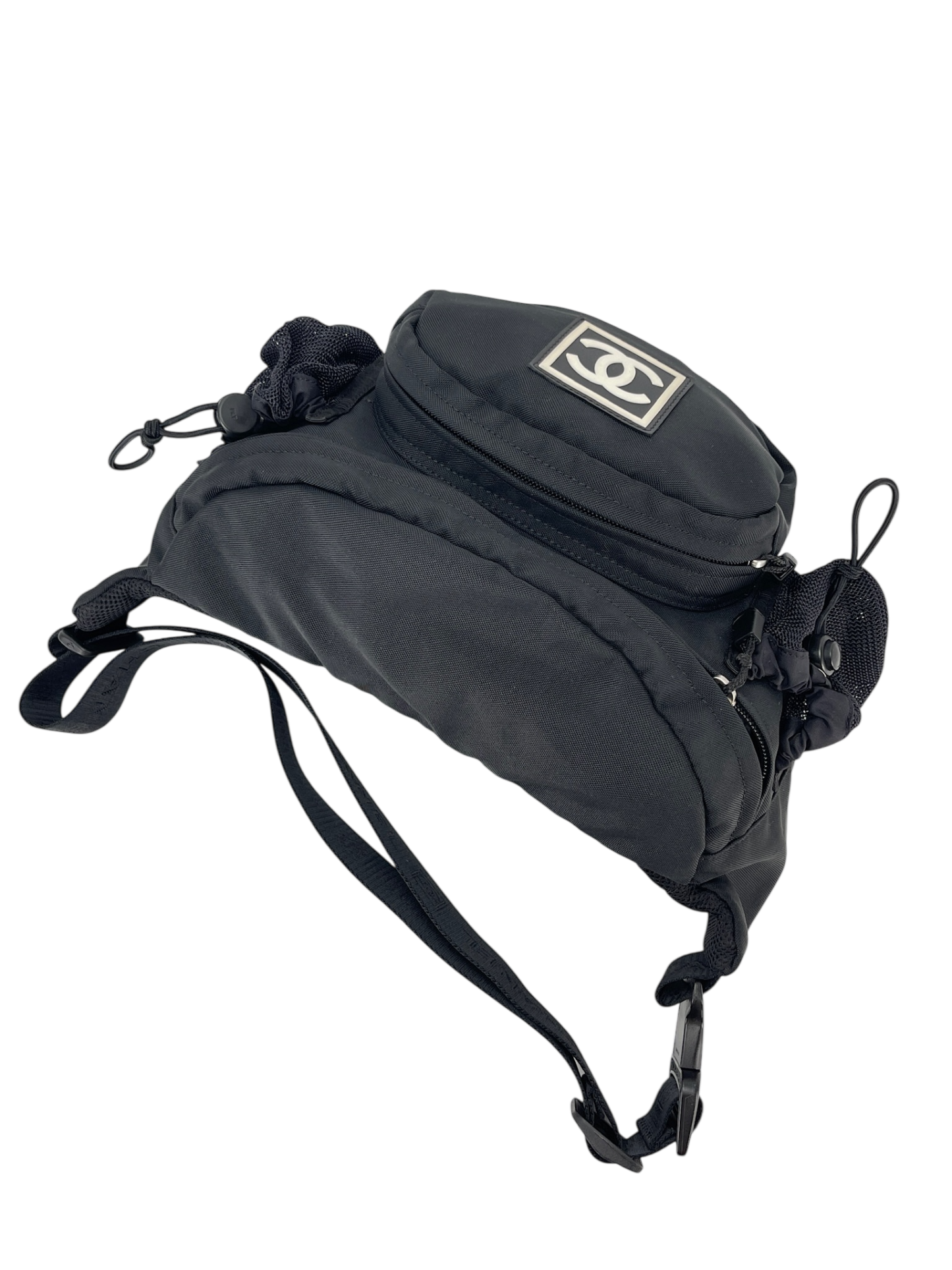CHANEL - Sport CC Logo Black Waist Crossbody Shoulder Bag