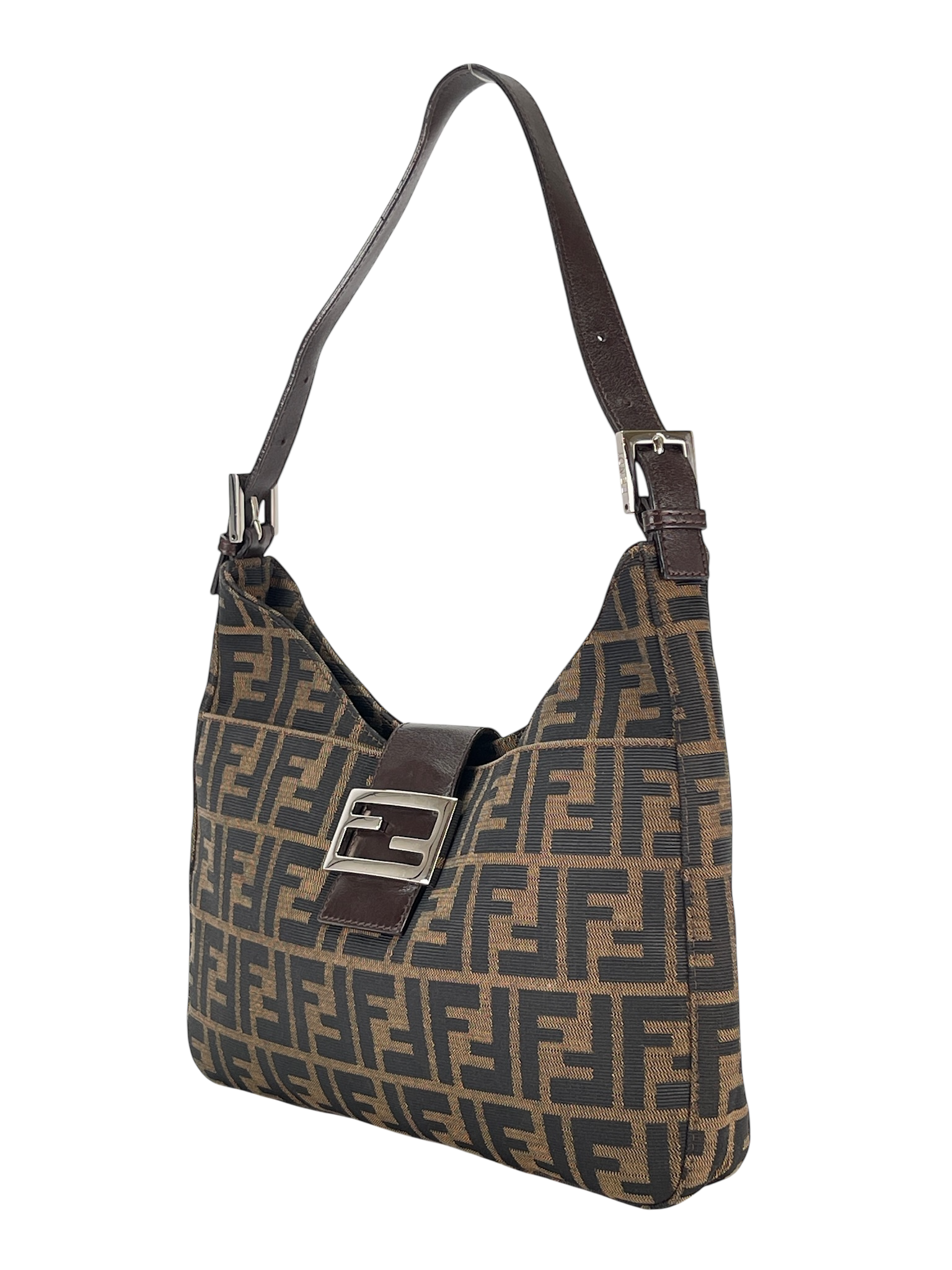 FENDI - Beige Zucca Mamma Handbag Gold Hardware