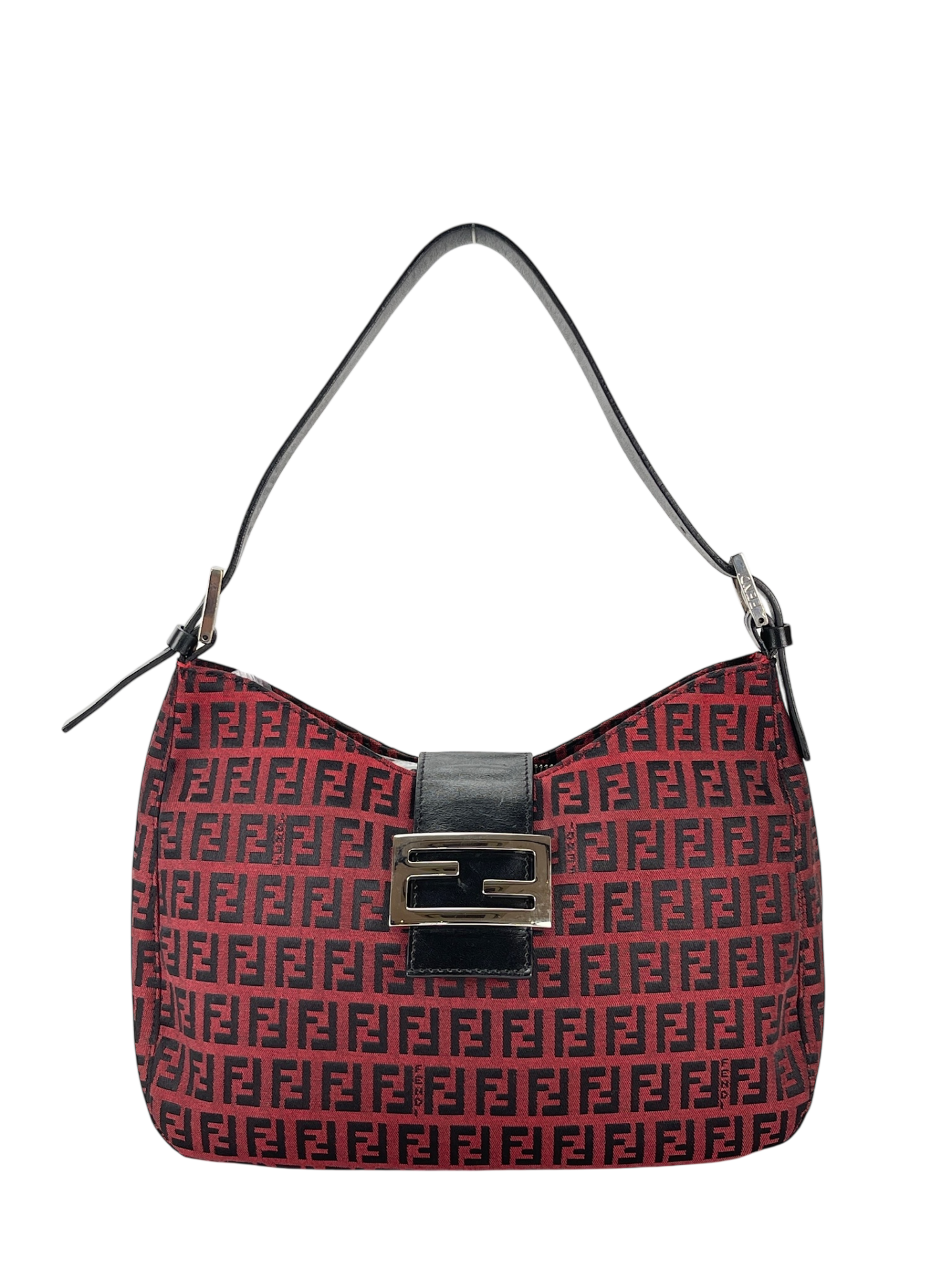 FENDI - Red Zucca Mamma Bucket Handbag 