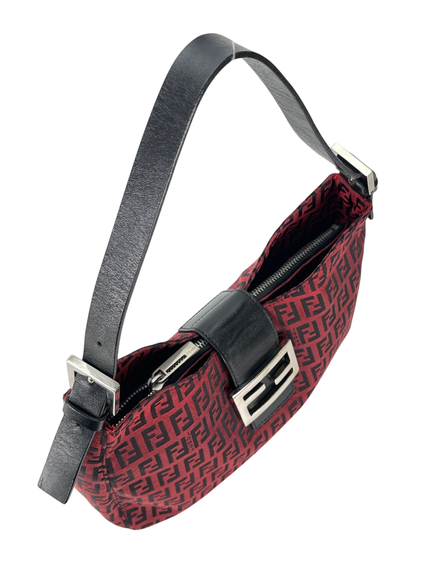 FENDI - Red Zucca Mamma Bucket Handbag 