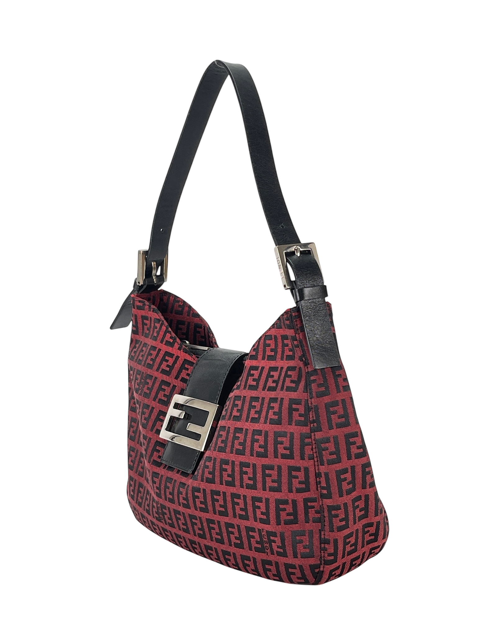 FENDI - Red Zucca Mamma Bucket Handbag 