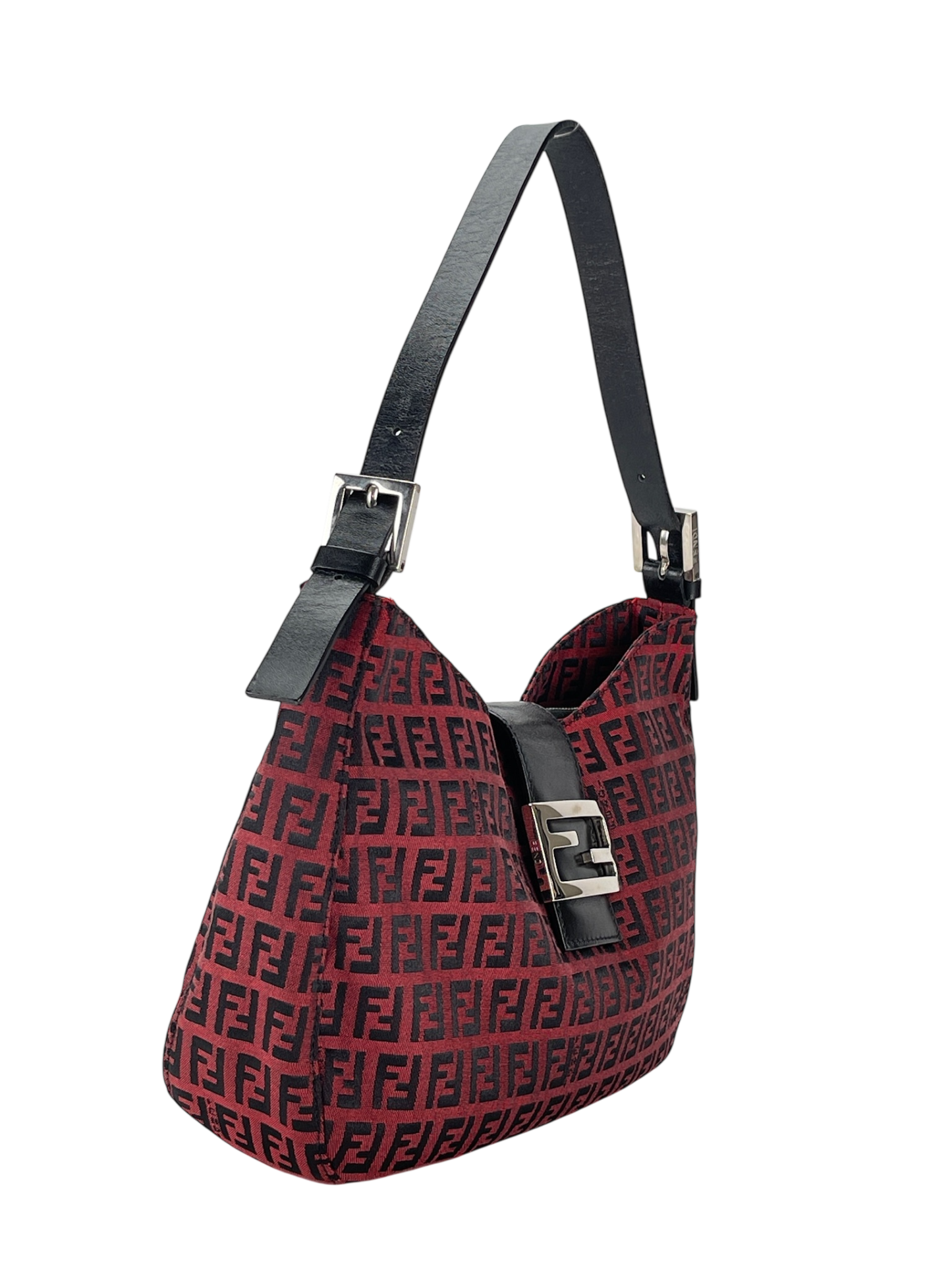 FENDI - Red Zucca Mamma Bucket Handbag 