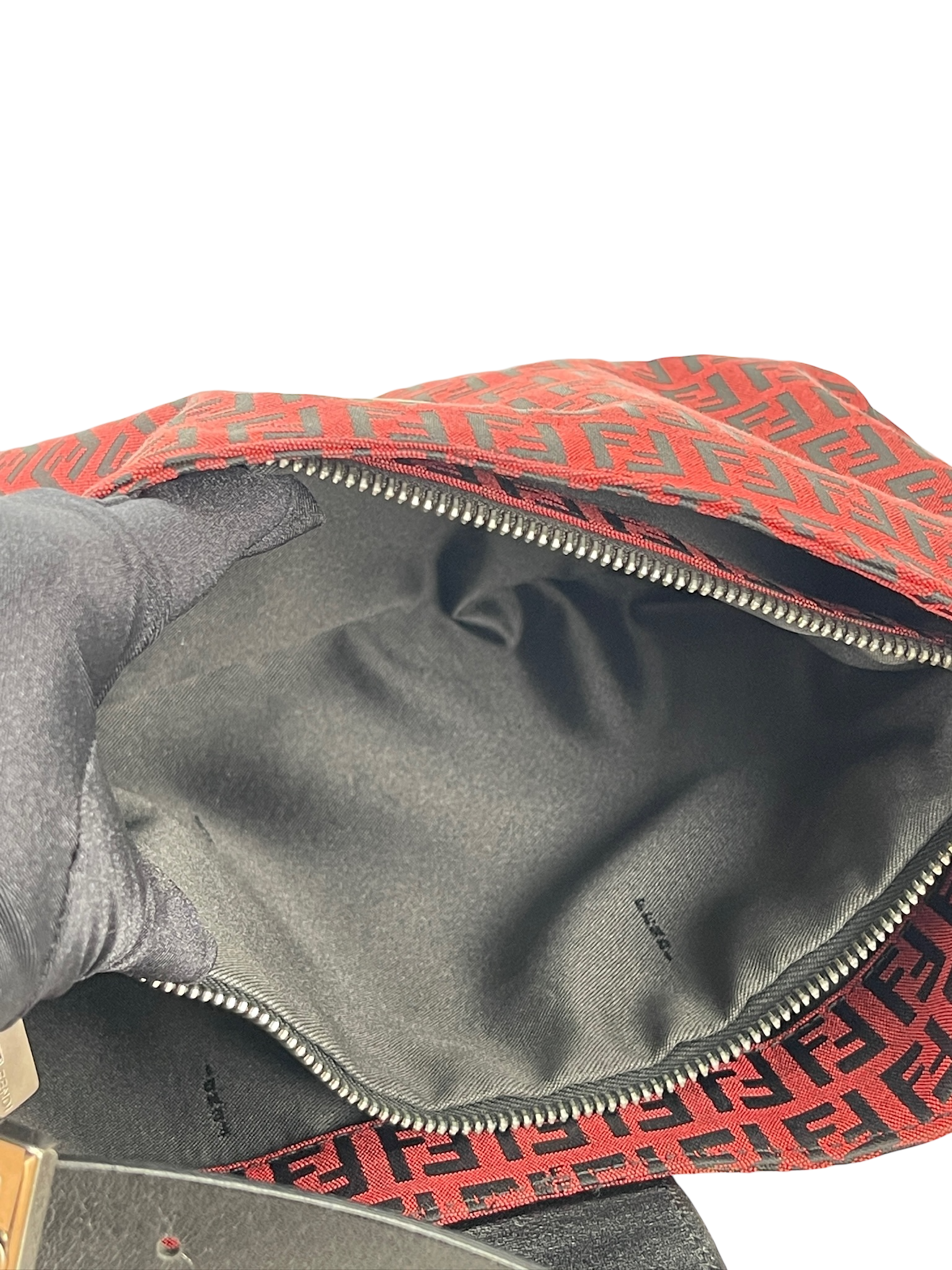 FENDI - Red Zucca Mamma Bucket Handbag 