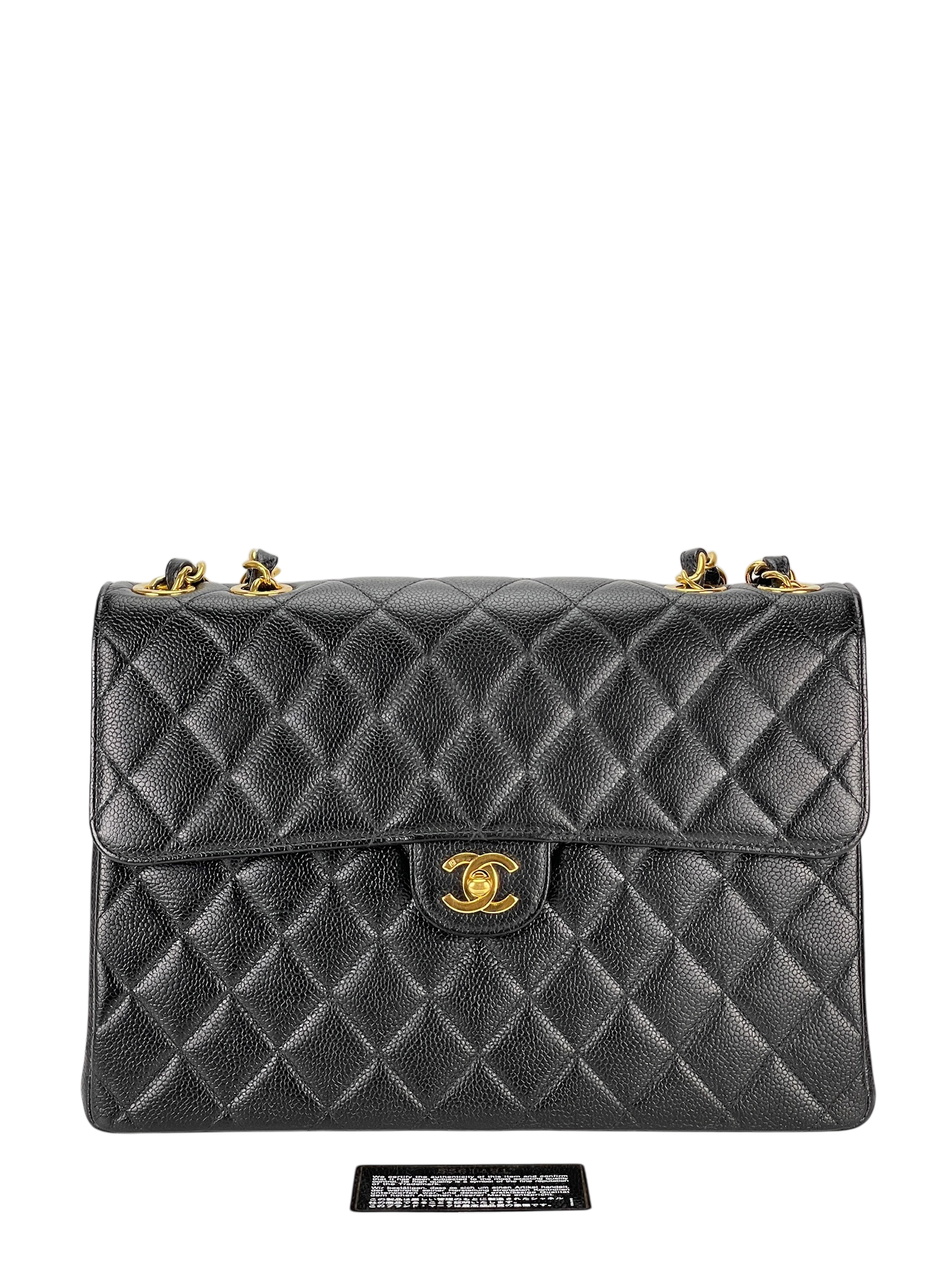 CHANEL - Black Caviar Jumbo Flap Bag 30