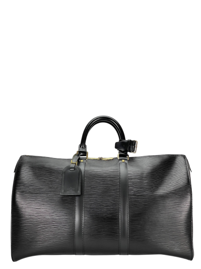 LOUIS VUITTON - Keepall 45 Boston Epi Canvas Black Handbag