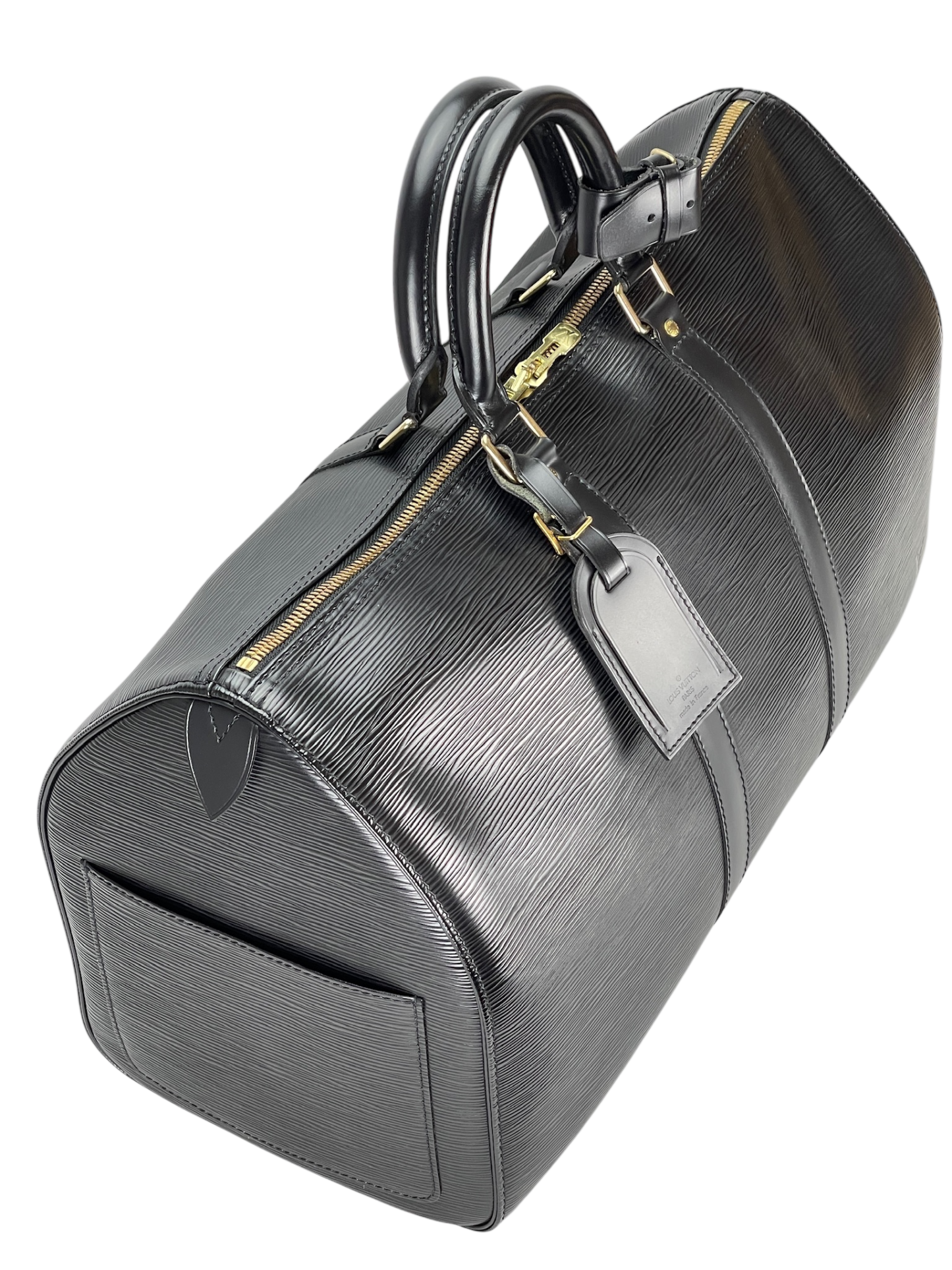 LOUIS VUITTON - Keepall 45 Boston Epi Canvas Black Handbag