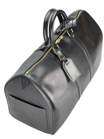 LOUIS VUITTON - Keepall 45 Boston Epi Canvas Black Handbag