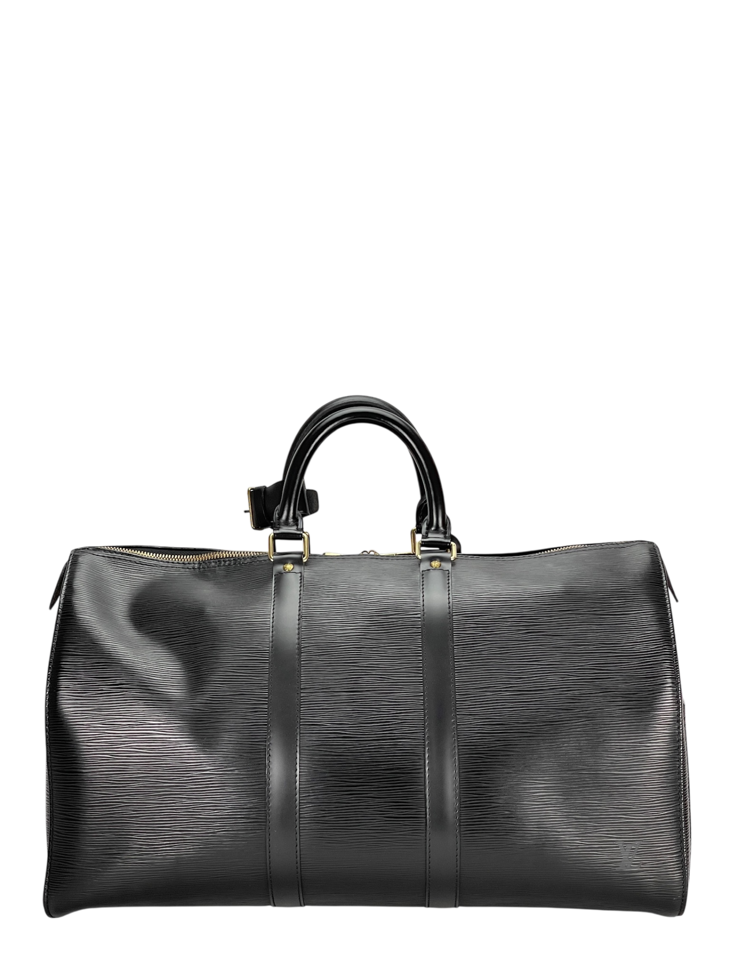 LOUIS VUITTON - Keepall 45 Boston Epi Canvas Black Handbag