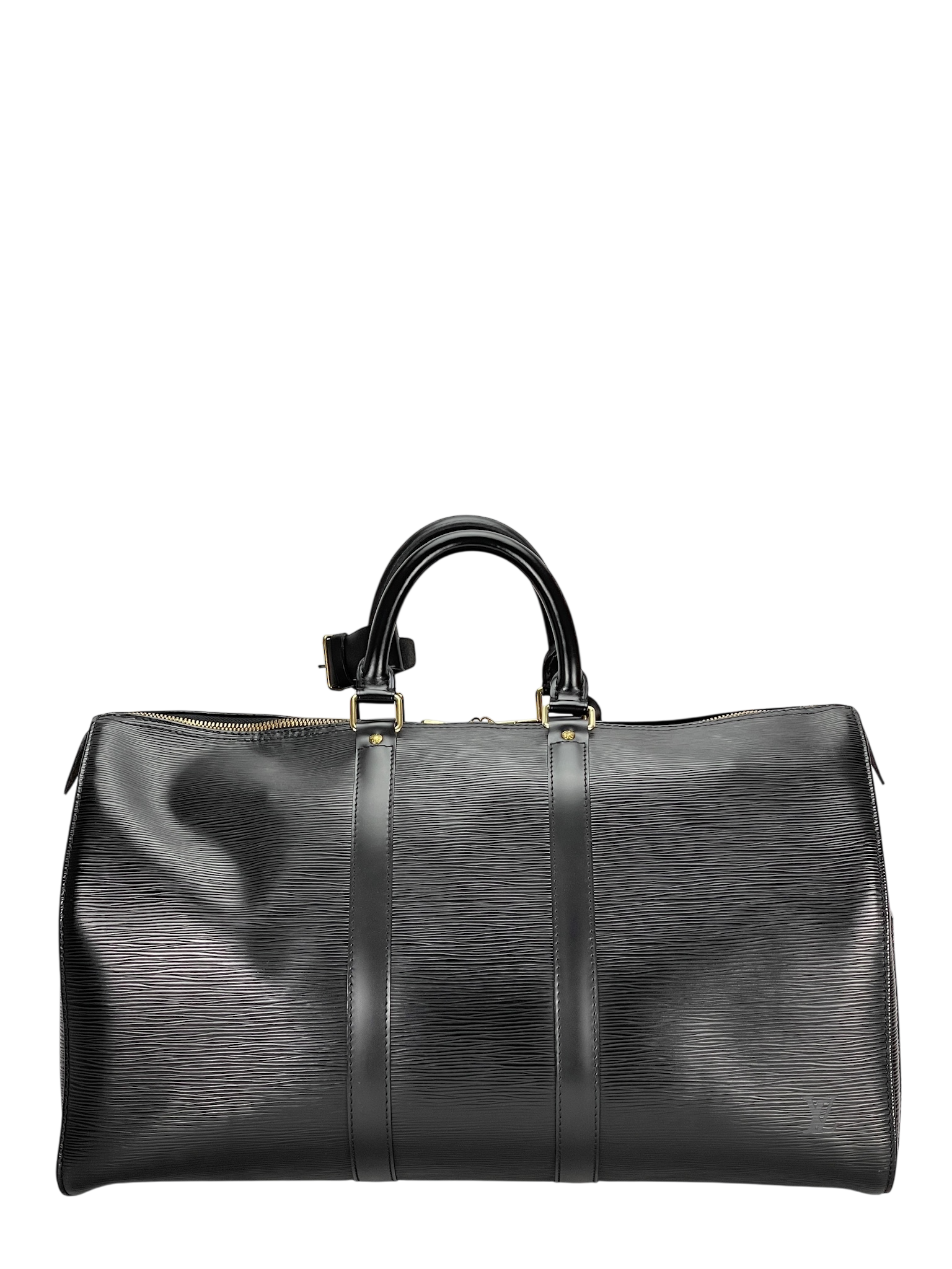 LOUIS VUITTON - Keepall 45 Boston Epi Canvas Black Handbag