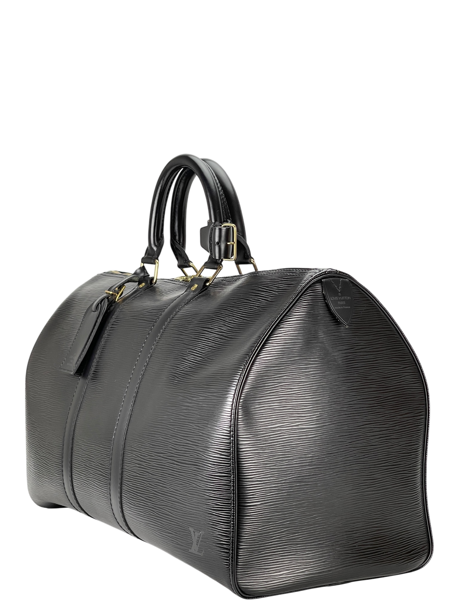 LOUIS VUITTON - Keepall 45 Boston Epi Canvas Black Handbag