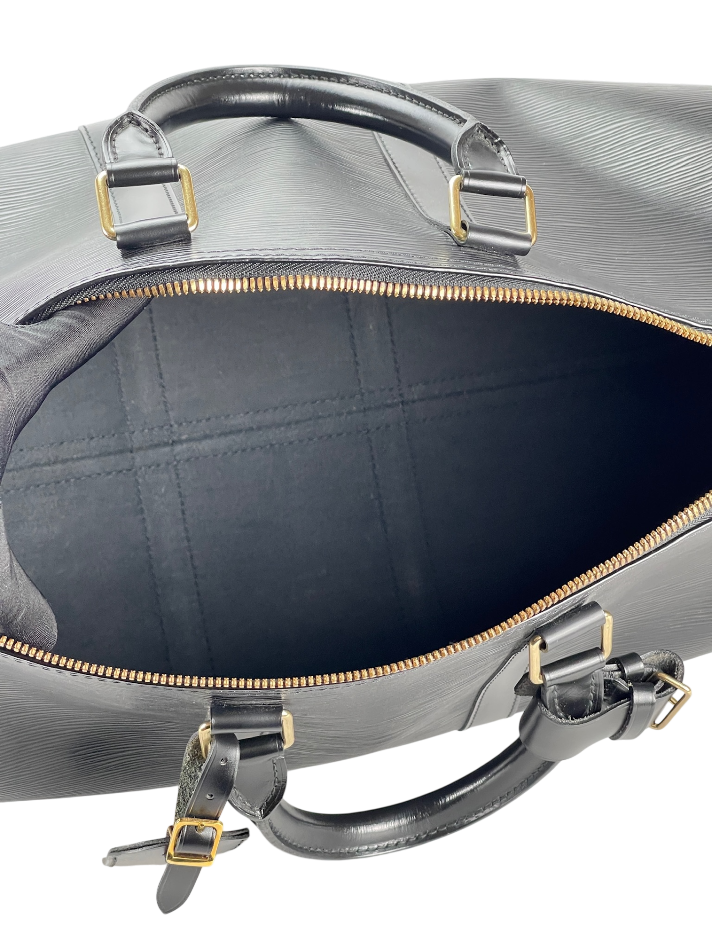 LOUIS VUITTON - Keepall 45 Boston Epi Canvas Black Handbag