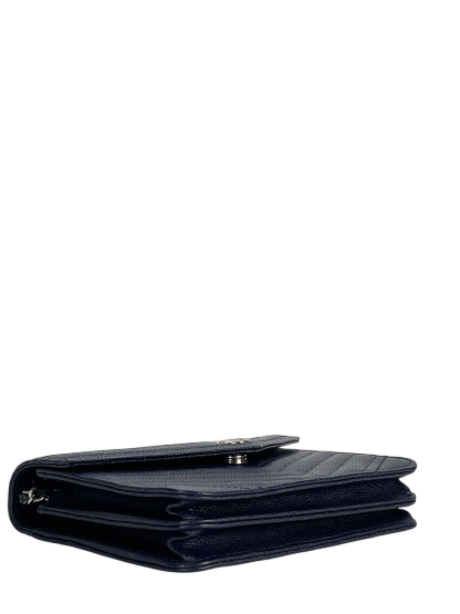 CHANEL - Navy Caviar V-stich Wallet On Chain (WOC)