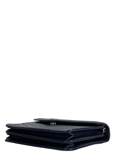 CHANEL - Navy Caviar V-stich Wallet On Chain (WOC)