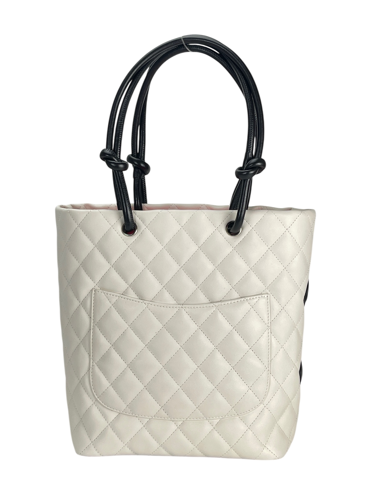  CHANEL - Cambon Tote Bag White Calfskin