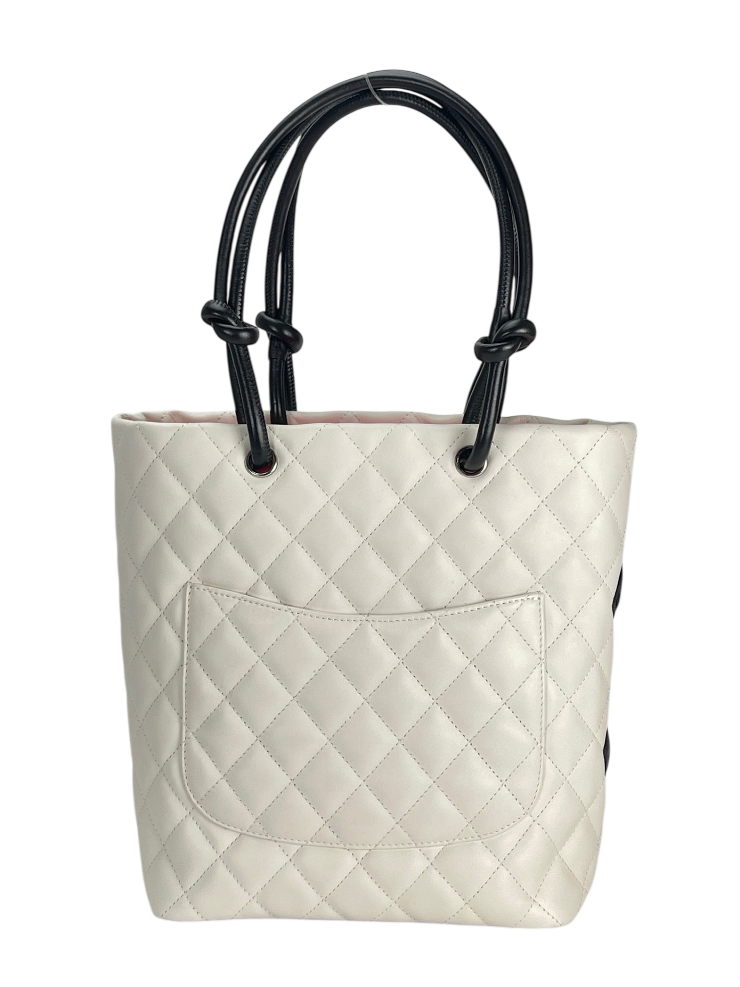  CHANEL - Cambon Tote Bag White Calfskin