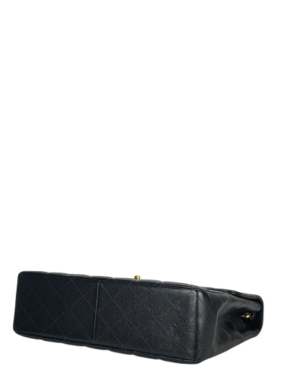 CHANEL - Black Caviar Jumbo Flap Bag 30