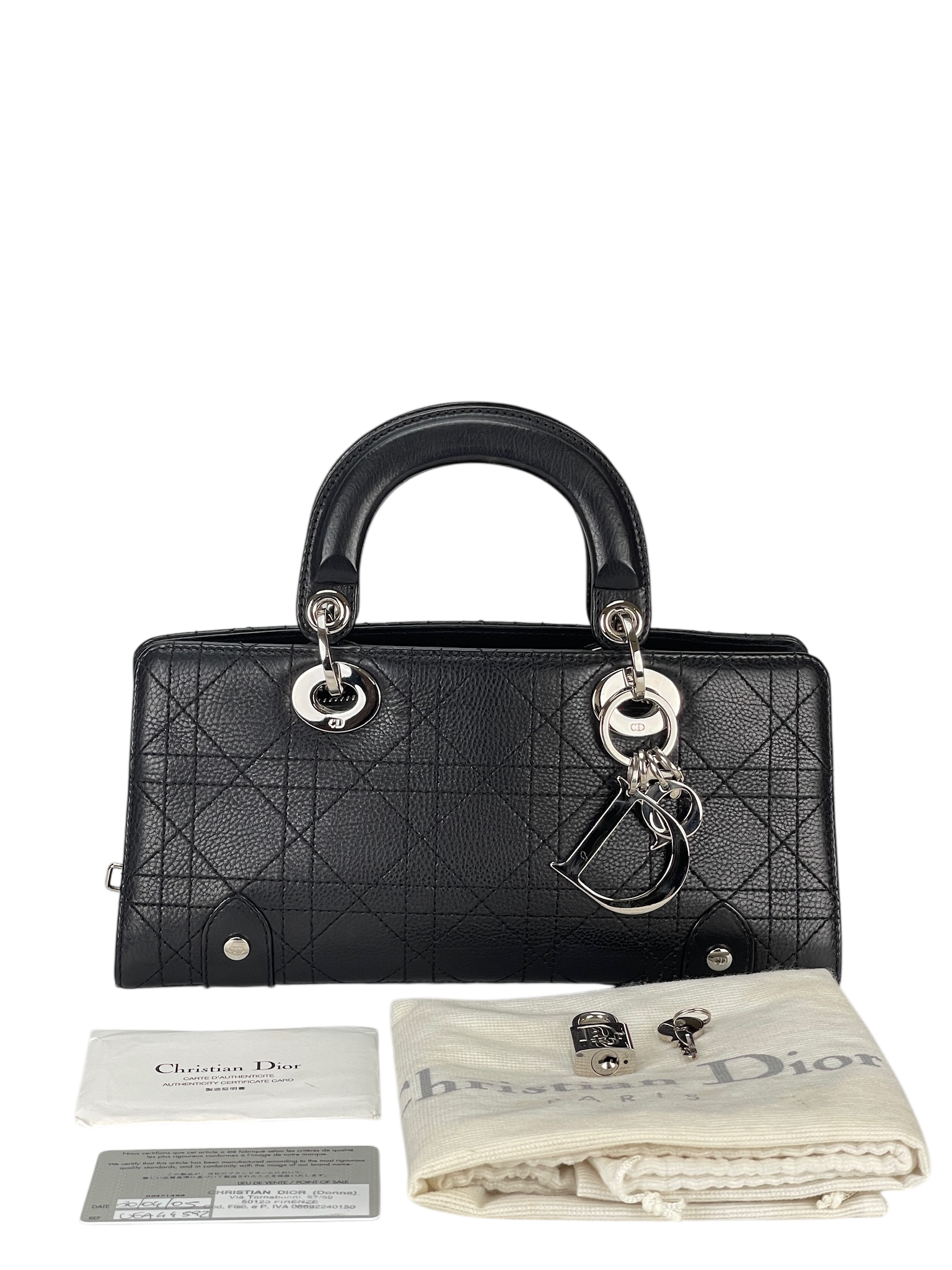 CHRISTIAN DIOR - Lady Dior East West Bag in Black