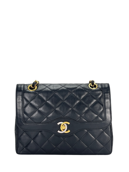  CHANEL - Black Lambskin Shoulder Bag