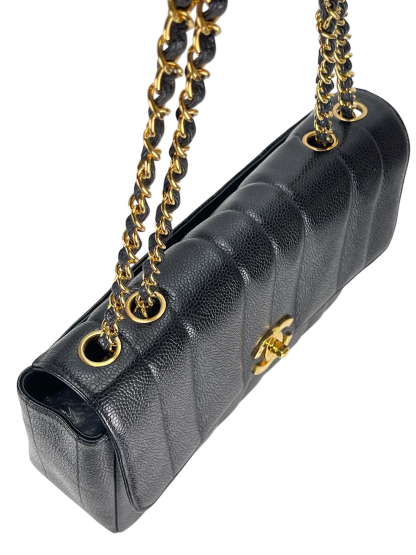CHANEL - Caviar Mademoiselle Chain Shoulder Bag