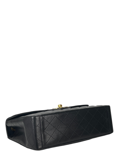 CHANEL - Black Lambskin Jumbo Flap Bag 34