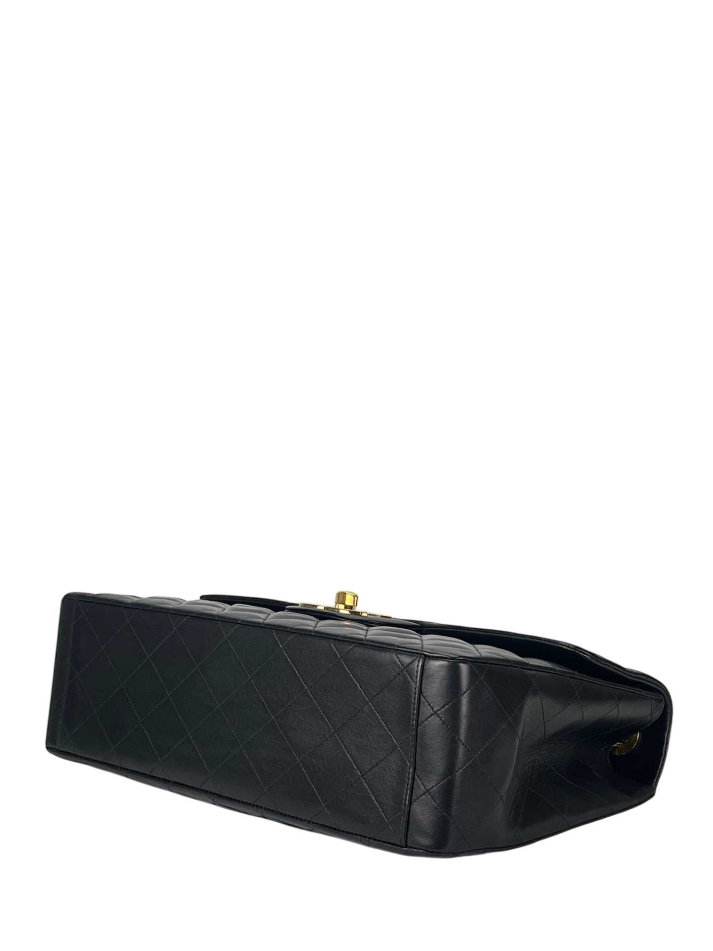 CHANEL - Black Lambskin Jumbo Flap Bag 34