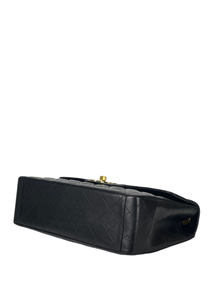CHANEL - Black Lambskin Jumbo Flap Bag 34