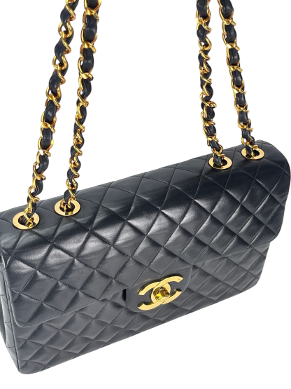 CHANEL - Black Lambskin Jumbo Flap Bag 34