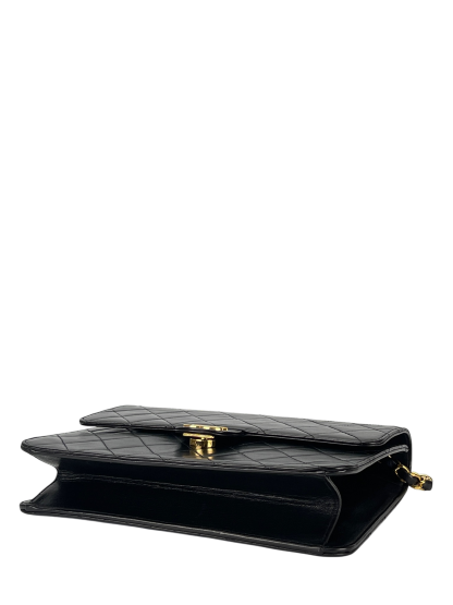 CHANEL - Small Classic Quilted Lambskin Pushlock Single Flap Bag