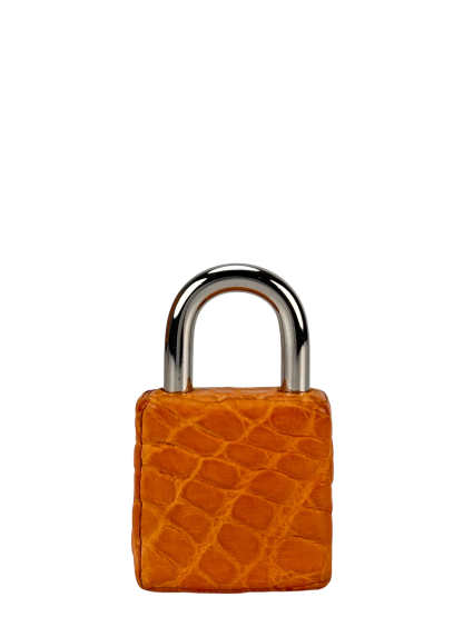 HERMES - Picotin Lock 18 PM Alligator Matte Apricot Silver Hardware