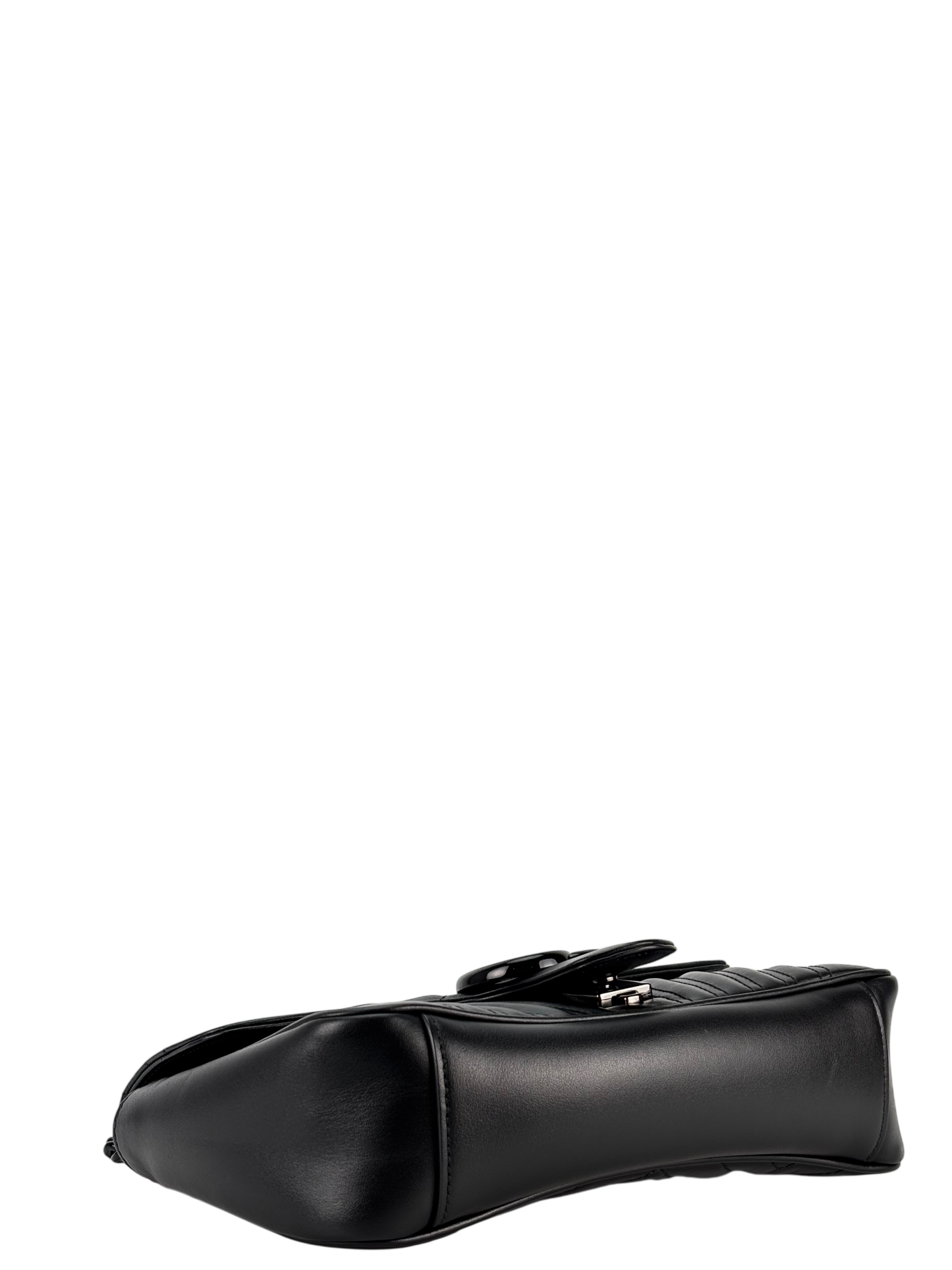 GUCCI - Black GG Marmont Medium Matelasse Shoulder Bag