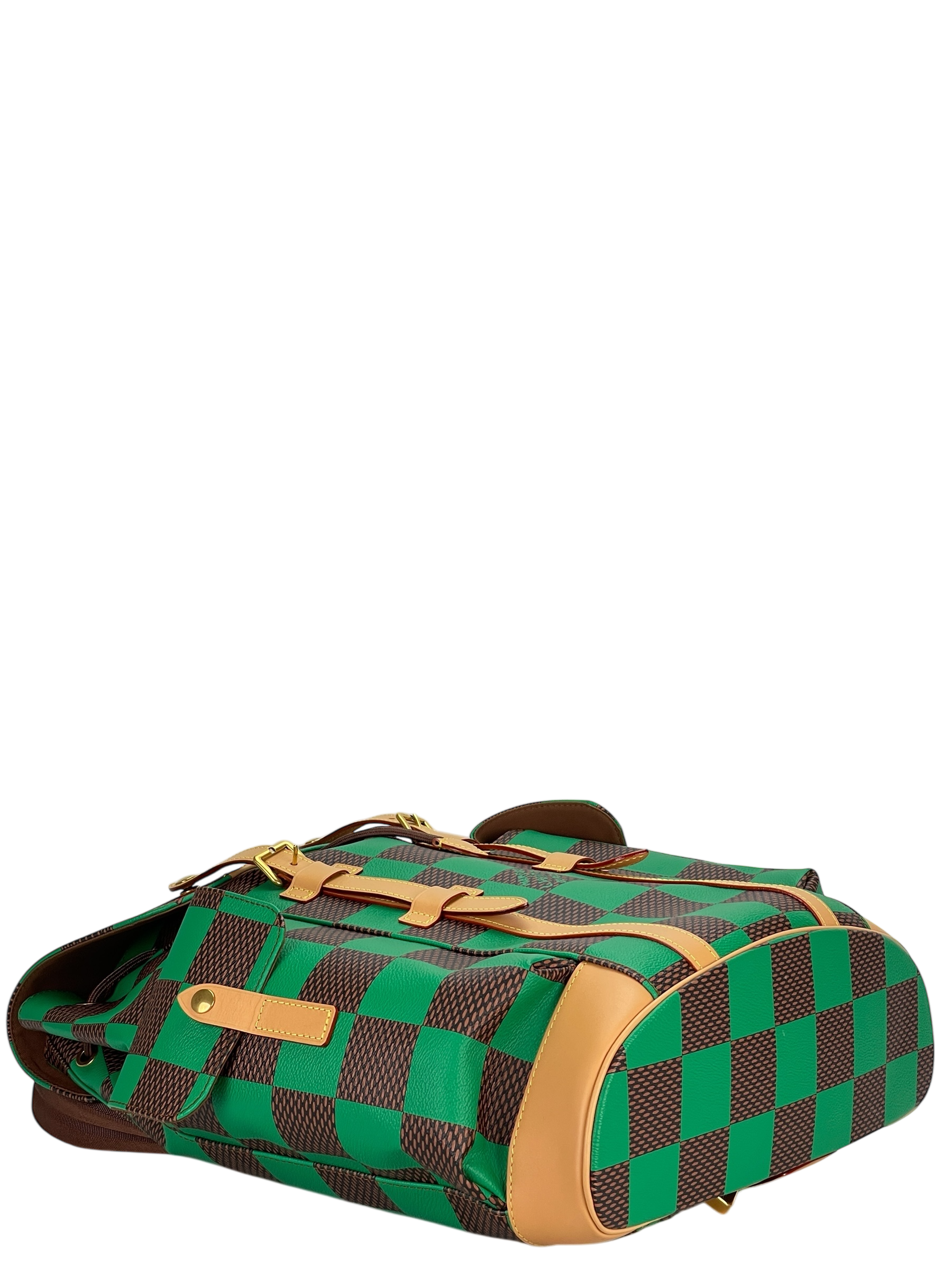 LOUIS VUITTON - Green Damier Christopher MM Backpack