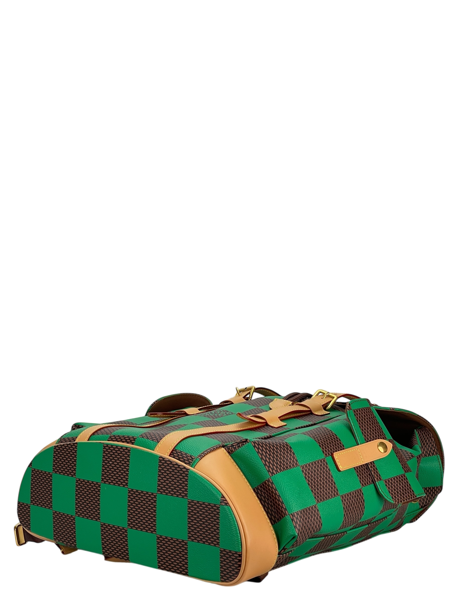 LOUIS VUITTON - Green Damier Christopher MM Backpack
