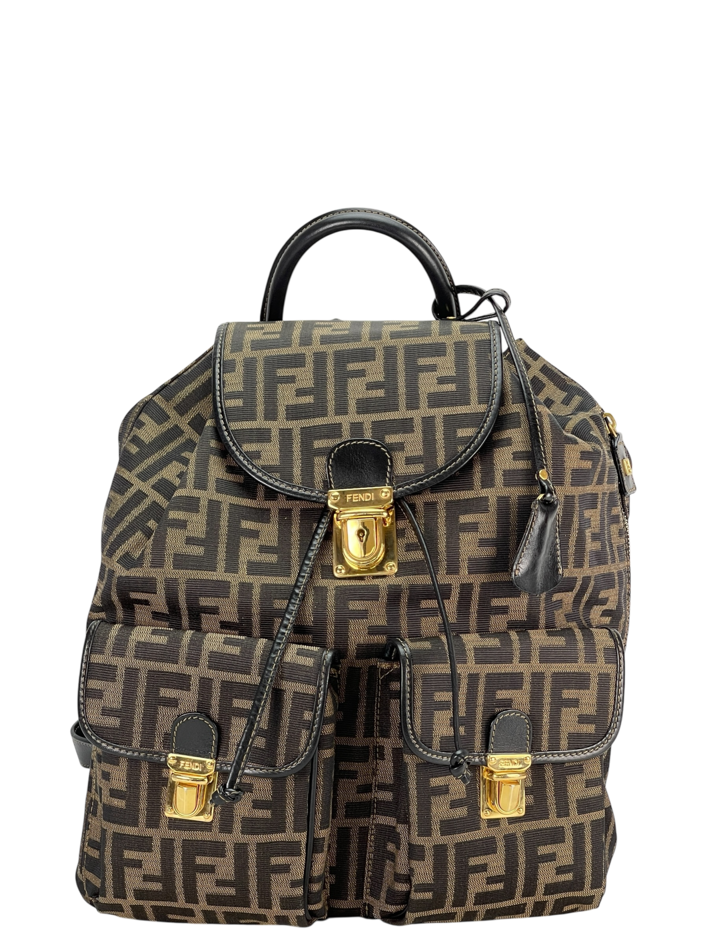 FENDI - Zucca Canvas Backpack Pattern Shoulder Bag