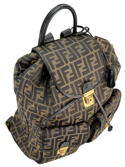 FENDI - Zucca Canvas Backpack Pattern Shoulder Bag