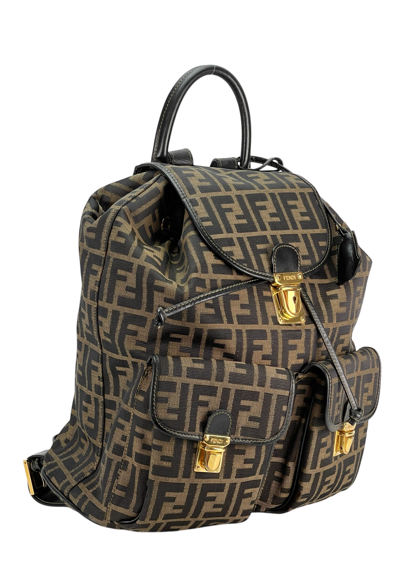 FENDI - Zucca Canvas Backpack Pattern Shoulder Bag
