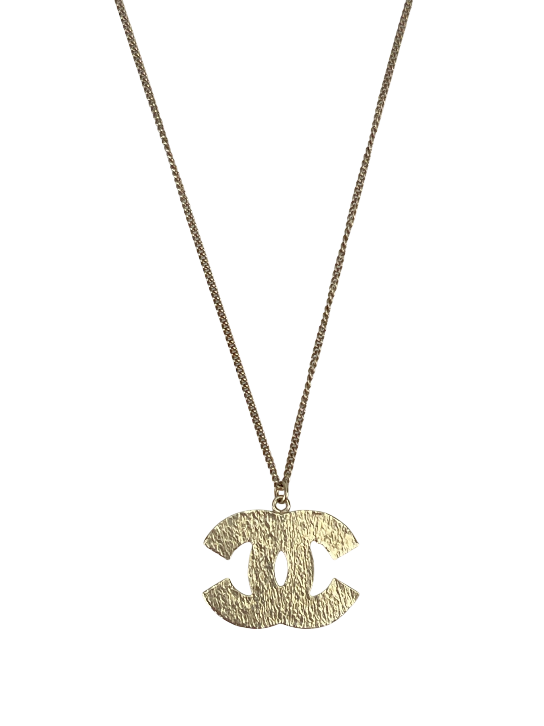 CHANEL - 12A Coco Mark Pendant Gold Silver Two Step Adjustment  Necklace