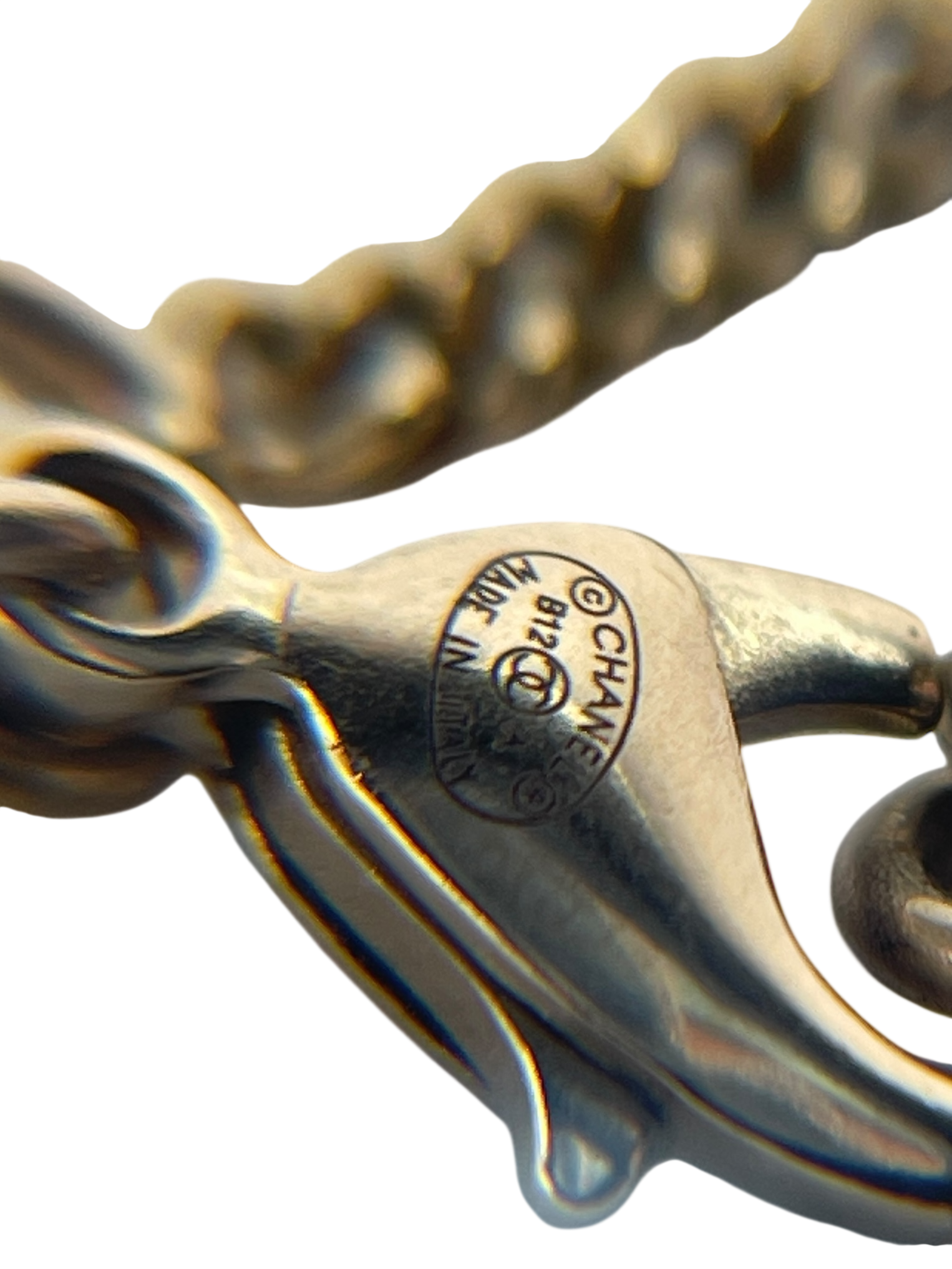 CHANEL - 12A Coco Mark Pendant Gold Silver Two Step Adjustment  Necklace