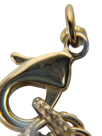 CHANEL - 21B Coco Mark Gold Pearl Short Necklace