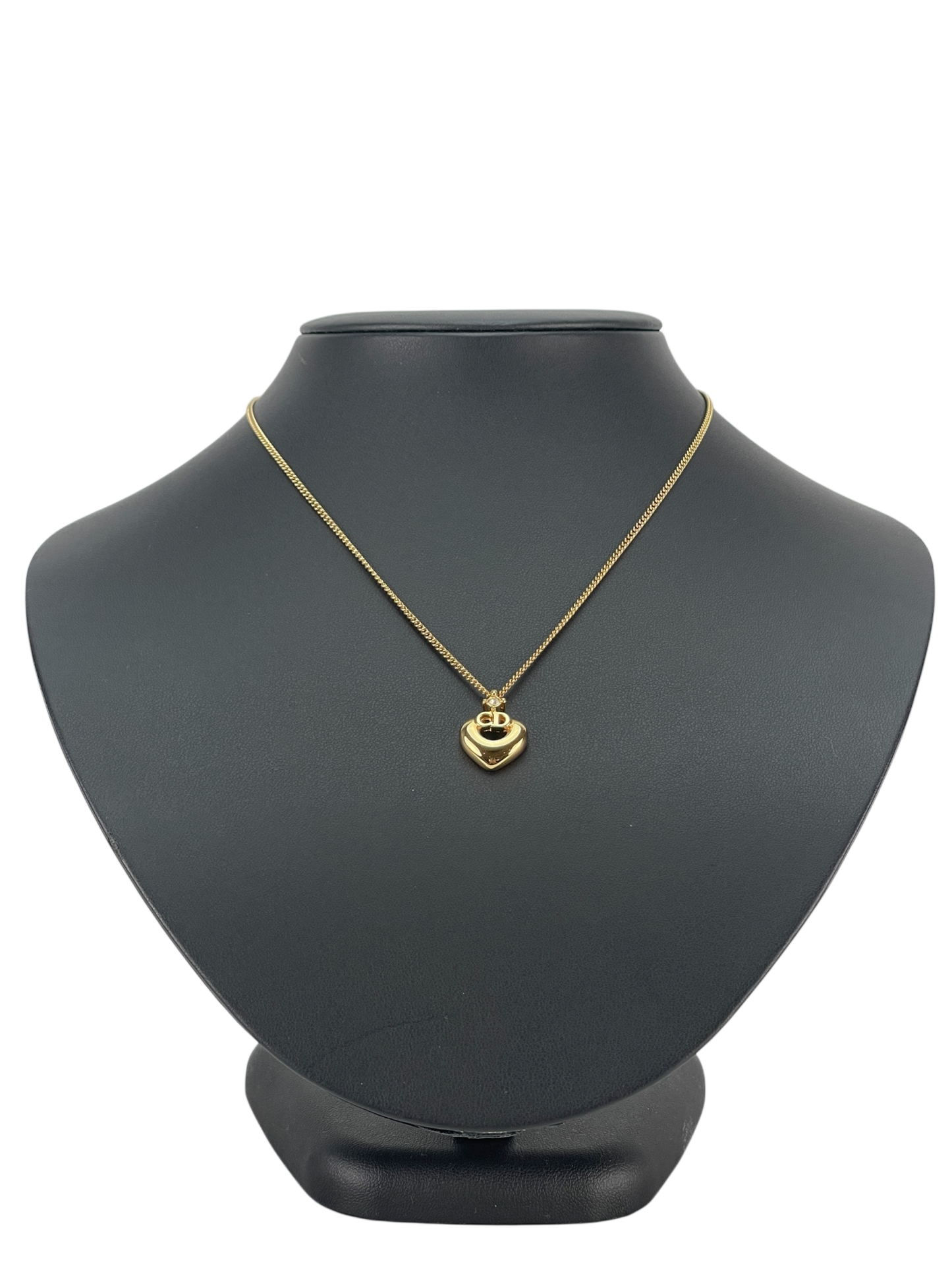 Christian Dior - Gold CD Logo Stone Necklace
