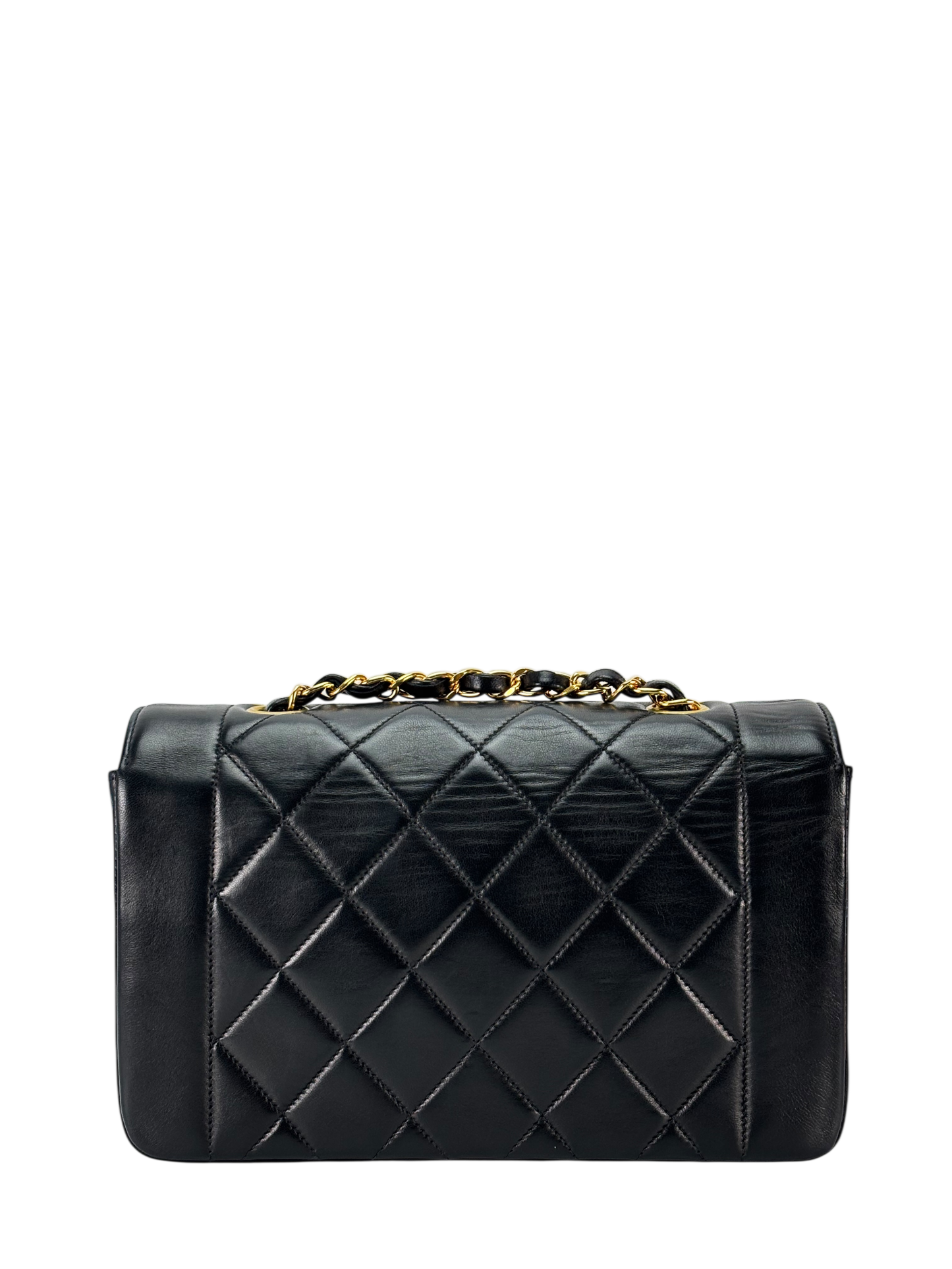 CHANEL - Black Lambskin Small Diana Shoulder Bag