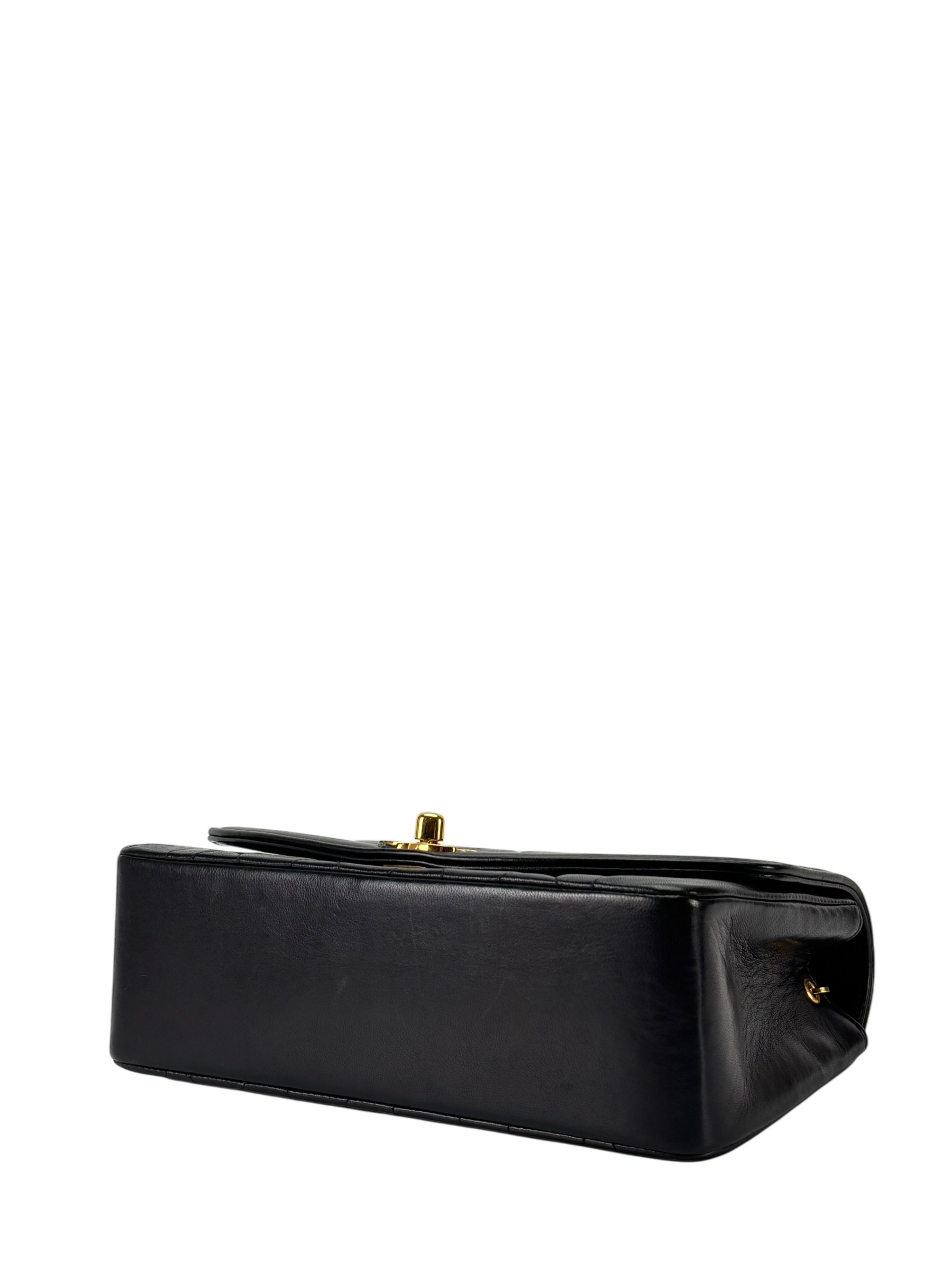 CHANEL - Black Lambskin Small Diana Shoulder Bag