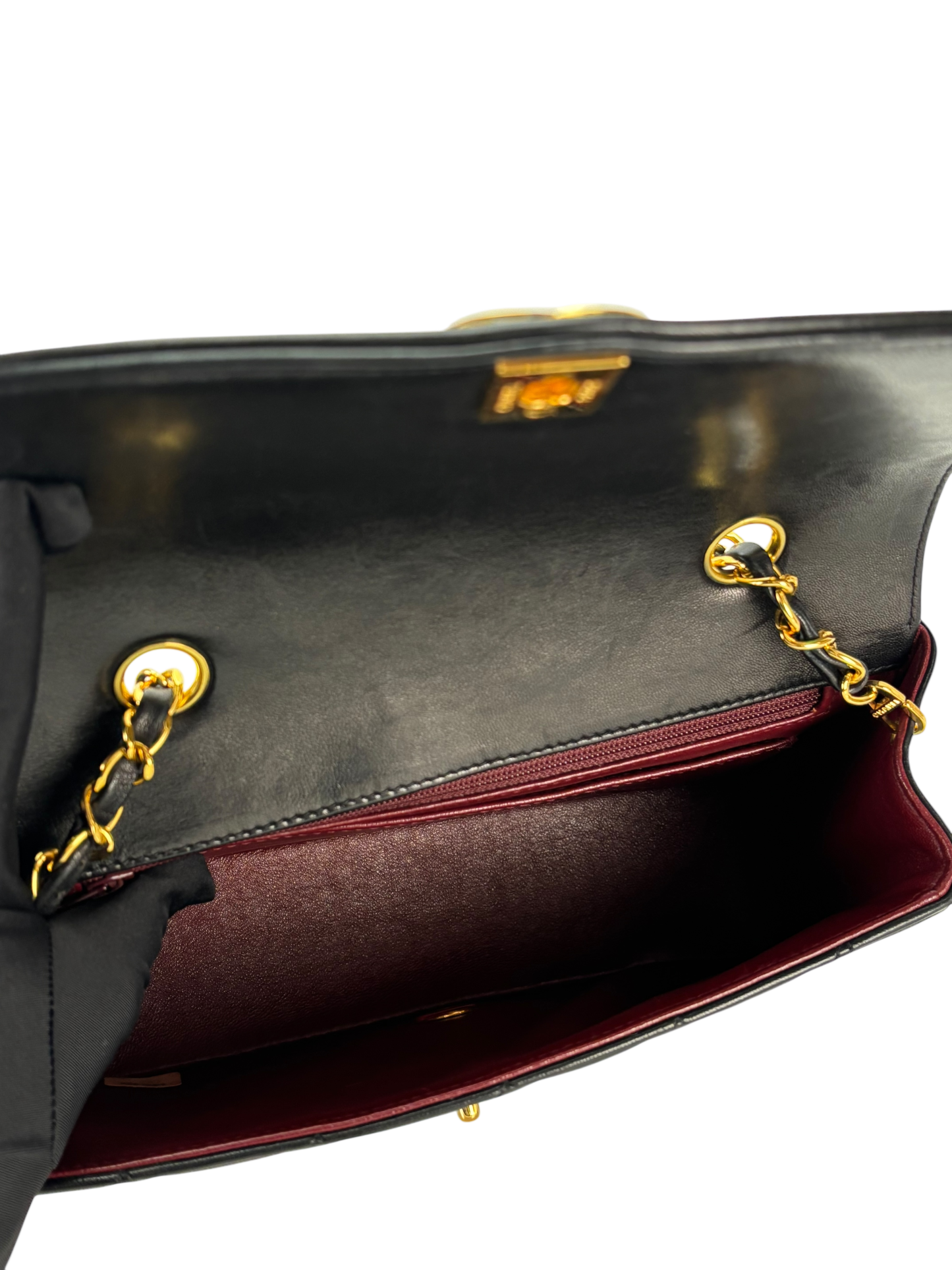 CHANEL - Black Lambskin Small Diana Shoulder Bag