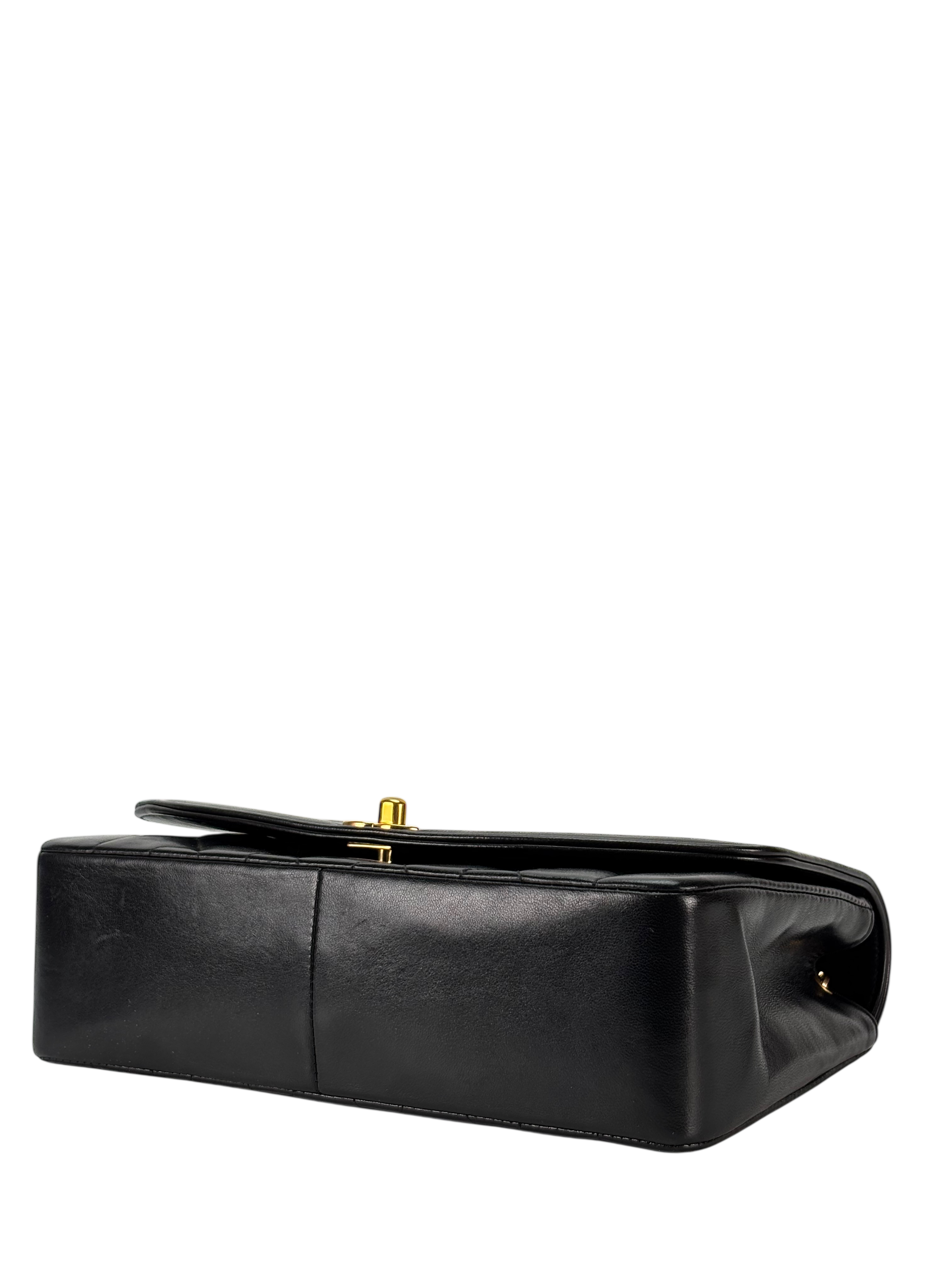 CHANEL - Black Lambskin Medium Diana Shoulder Bag