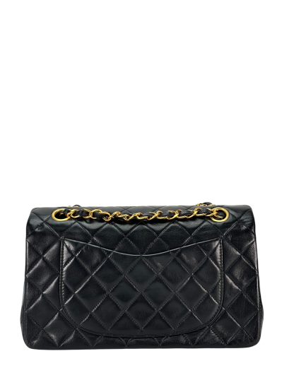 CHANEL - Small Classic Double Flap Bag Black Gold Hardware (CF23)