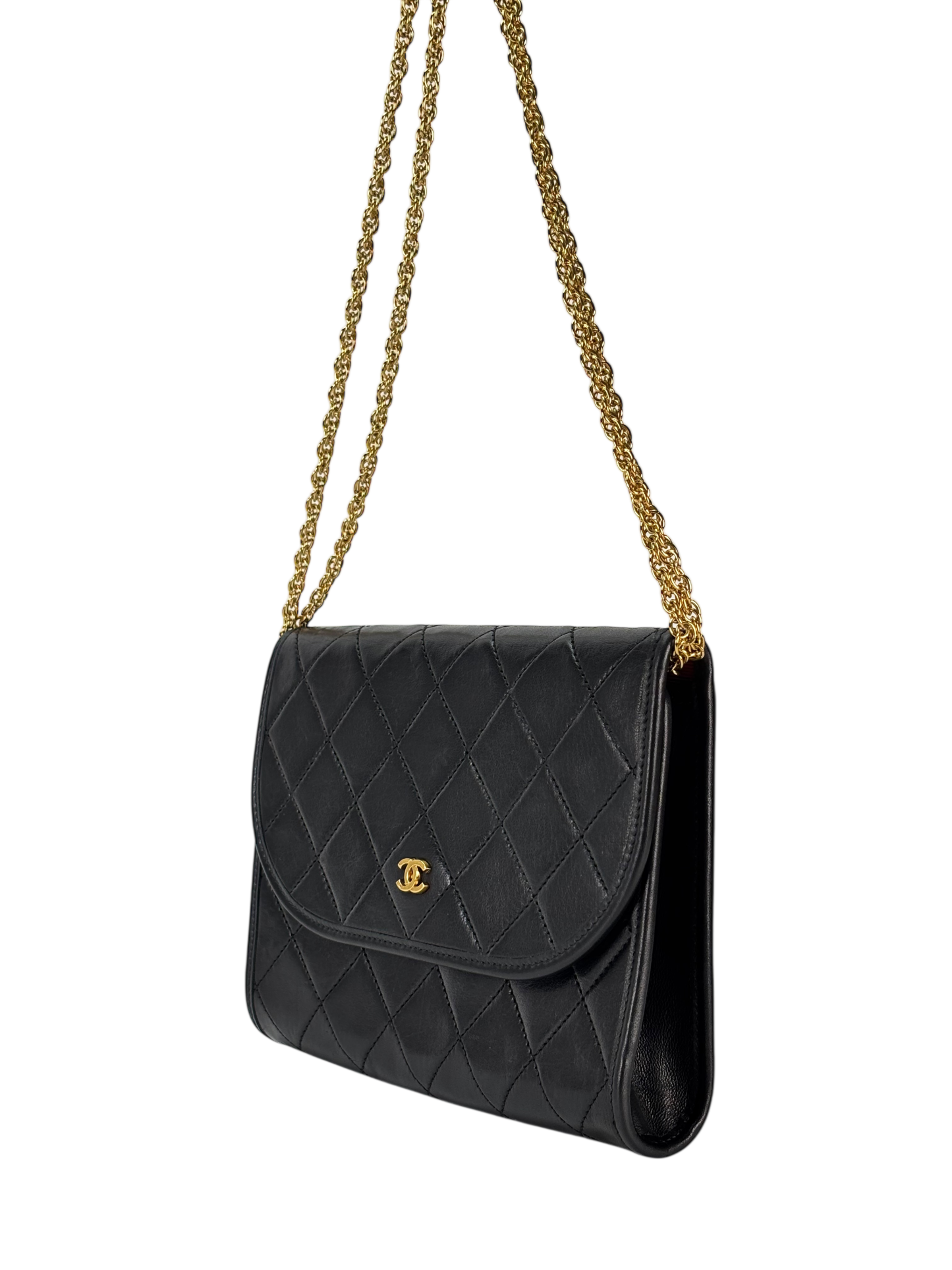 CHANEL - Mini Coco Mark Matrasse Lambskin Chain Shoulder Bag