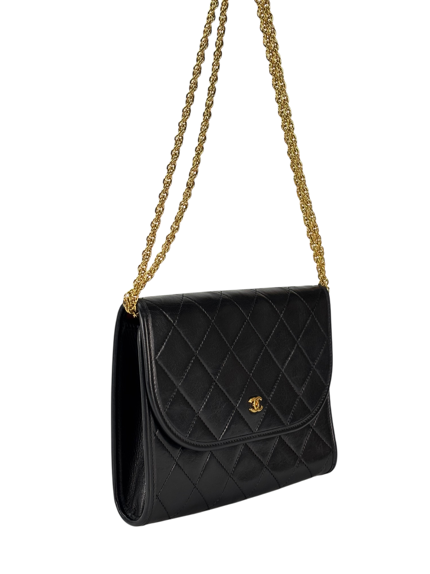 CHANEL - Mini Coco Mark Matrasse Lambskin Chain Shoulder Bag